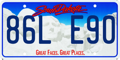 SD license plate 86LE90