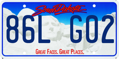 SD license plate 86LG02