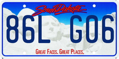 SD license plate 86LG06