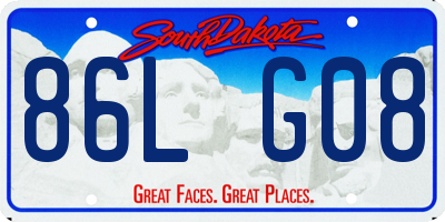 SD license plate 86LG08