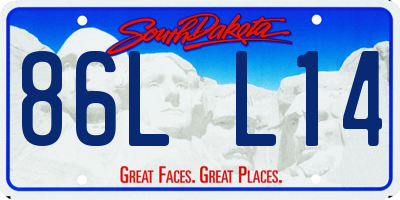 SD license plate 86LL14