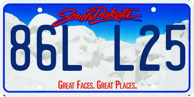 SD license plate 86LL25