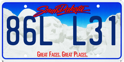 SD license plate 86LL31