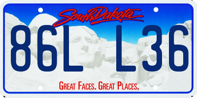 SD license plate 86LL36