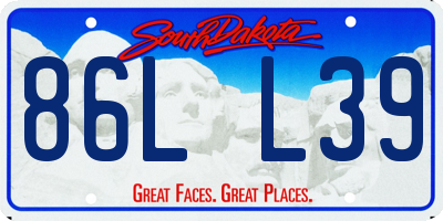 SD license plate 86LL39