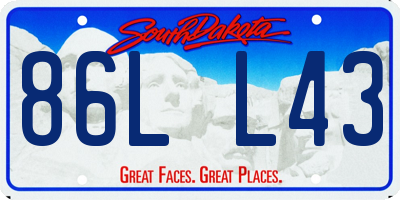 SD license plate 86LL43