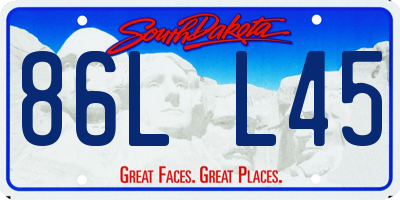 SD license plate 86LL45