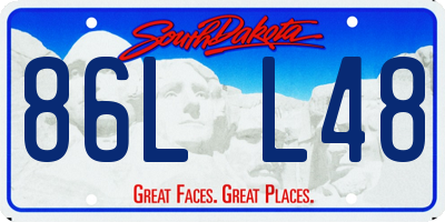SD license plate 86LL48