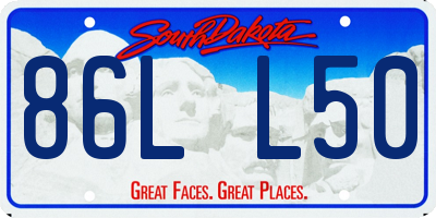 SD license plate 86LL50