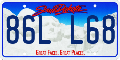 SD license plate 86LL68