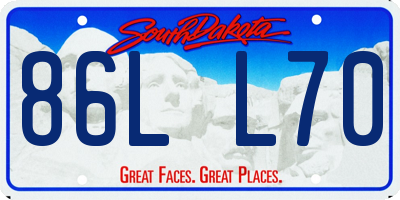 SD license plate 86LL70