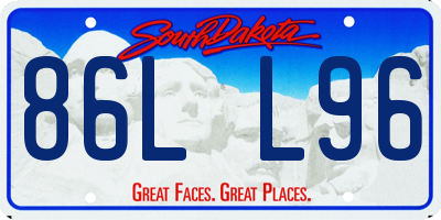 SD license plate 86LL96