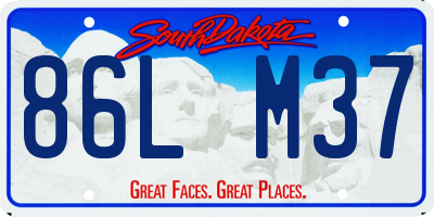 SD license plate 86LM37