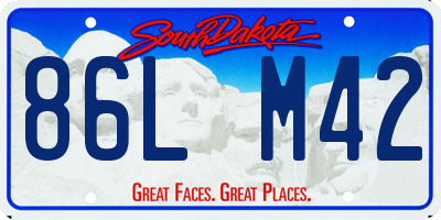 SD license plate 86LM42