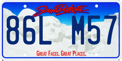 SD license plate 86LM57