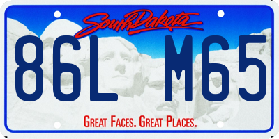 SD license plate 86LM65