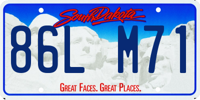 SD license plate 86LM71
