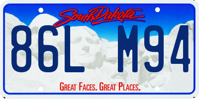 SD license plate 86LM94