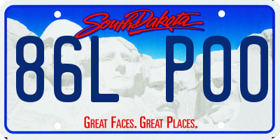 SD license plate 86LP00