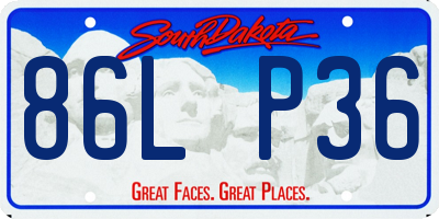 SD license plate 86LP36