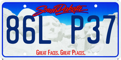 SD license plate 86LP37