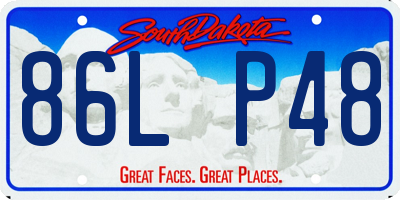 SD license plate 86LP48