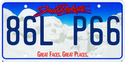 SD license plate 86LP66
