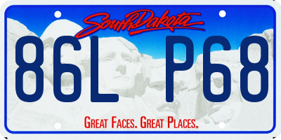 SD license plate 86LP68