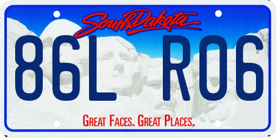 SD license plate 86LR06