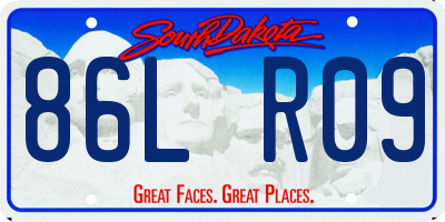SD license plate 86LR09