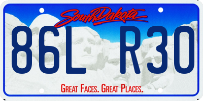 SD license plate 86LR30