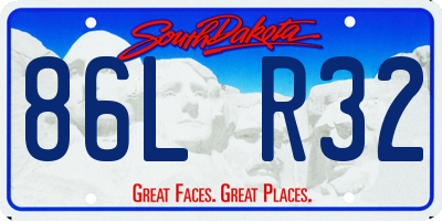 SD license plate 86LR32