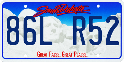SD license plate 86LR52