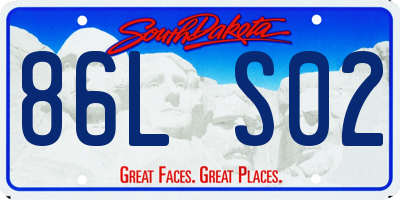 SD license plate 86LS02