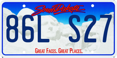 SD license plate 86LS27