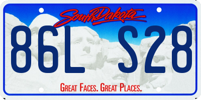SD license plate 86LS28
