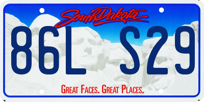 SD license plate 86LS29