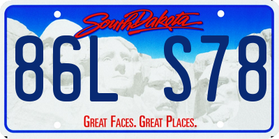 SD license plate 86LS78