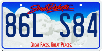 SD license plate 86LS84