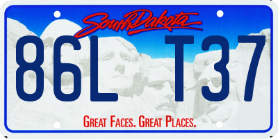 SD license plate 86LT37
