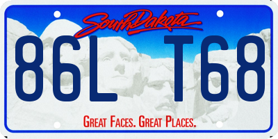 SD license plate 86LT68