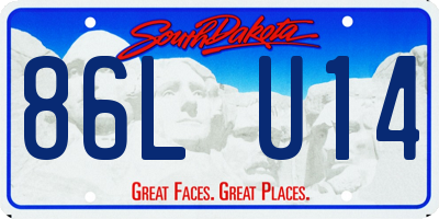 SD license plate 86LU14