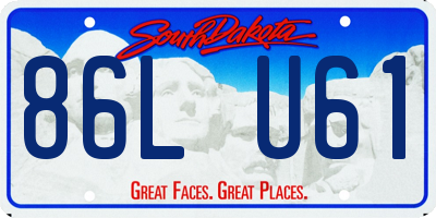 SD license plate 86LU61