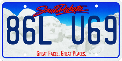 SD license plate 86LU69