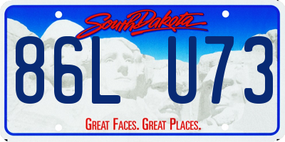 SD license plate 86LU73