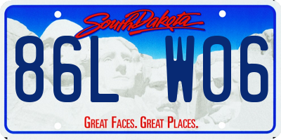SD license plate 86LW06