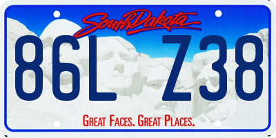 SD license plate 86LZ38