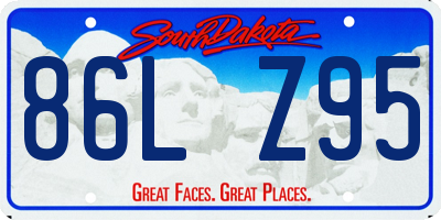 SD license plate 86LZ95