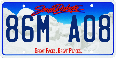 SD license plate 86MA08
