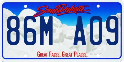SD license plate 86MA09
